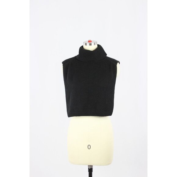 COS Black 100% Cashmere Knit Turtleneck Dickey Bib Sweater, One Size - Picture 8 of 11